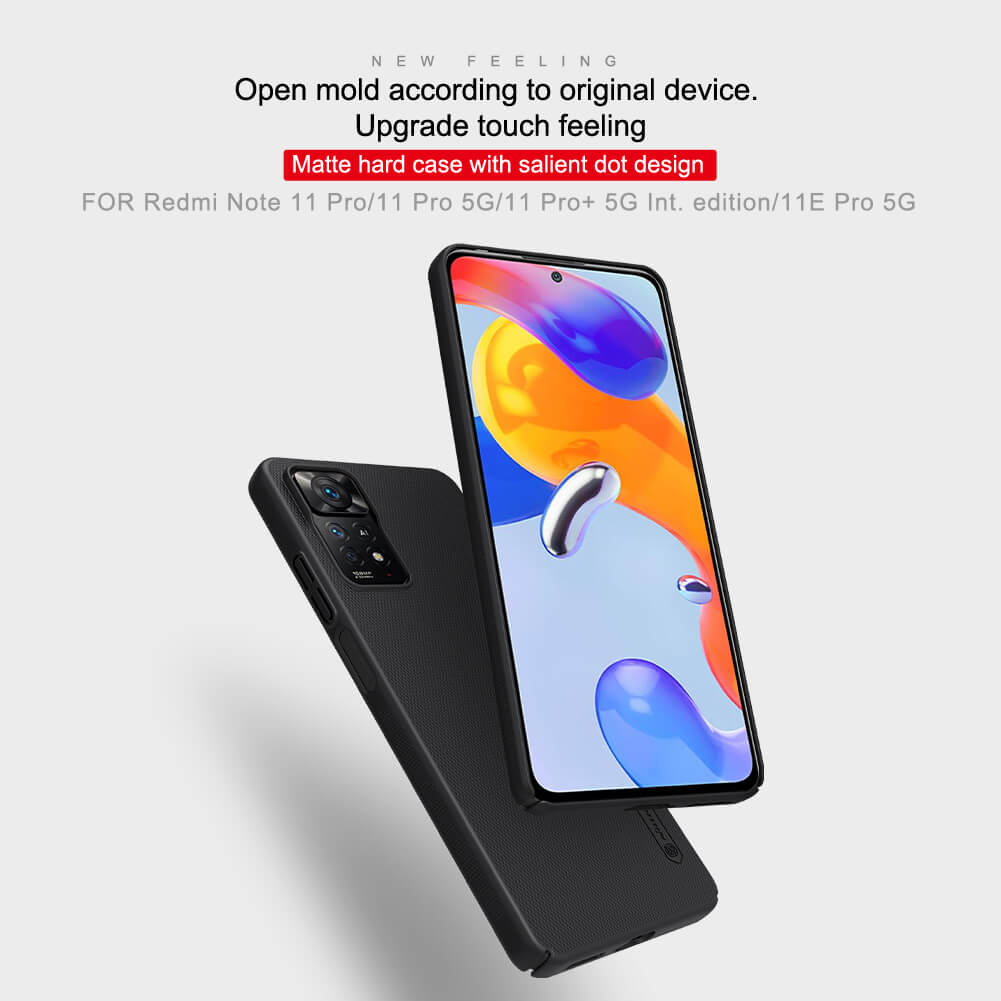 Чехол-крышка NILLKIN для Xiaomi Redmi Note 12 Pro 4G, Xiaomi Redmi Note 11 Pro 4G (Global), Redmi Note 11 Pro 5G (Global), Redmi Note 11 Pro+ 5G (India), Redmi Note 11E Pro 5G (серия Frosted)